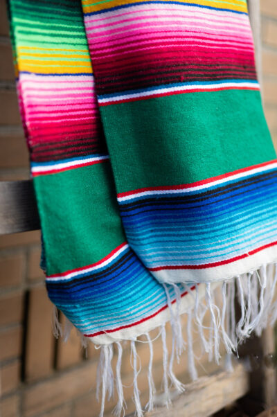 mexicaanse deken sarape donker groen