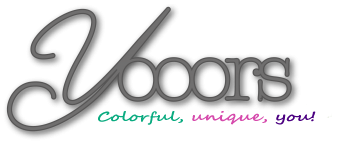 Logo Yooors in kleur eronder de woorden Colorful, unique, you